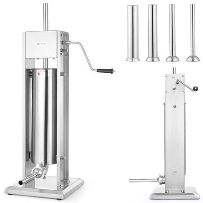 Worstenvuller – Worstenmaker – Worstmachine – Vleesvuller – Worstenvulmachine – 7 Liter Capaciteit – Roestvrij Staal