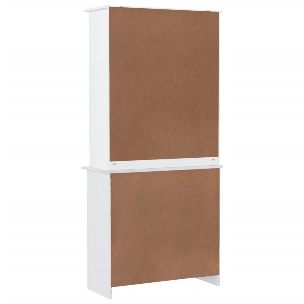 Hoogkast – Opbergkast – Boekenkast – Dressoir – Ladekast – Wit – Houten Materialen – Hoog En Ruimtebesparend