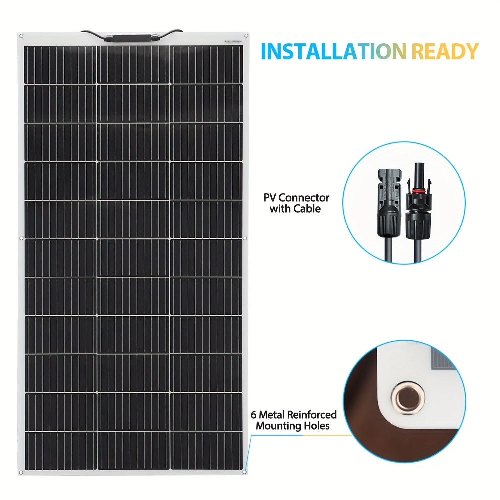 Zonnepaneel – Flexibel Solar Panel – Monokristallijn Zonnepaneel – Opvouwbaar Zonnepaneel – Buitenpaneel – 210W Totaalvermogen – Weerbestendig & Lichtgewicht