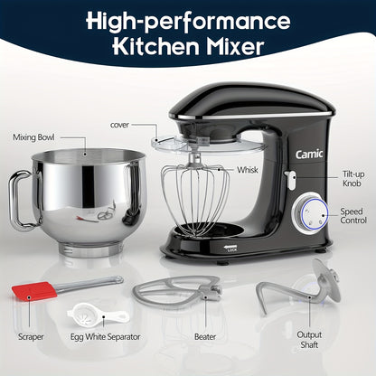 Standmixer – Keukenmixer – Deegmixer – Mengmachine – Elektrische Mixer – Zwart – 1500W Krachtige Motor – 8 Liter Grote Mengkom
