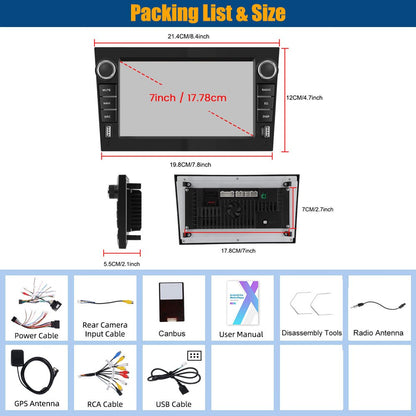 Android 15 Autoradio – Car Stereo – Inbouwradio – Multimedia Systeem – Auto Entertainment – 7-inch HD Touchscreen – Draadloze CarPlay & GPS Navigatie