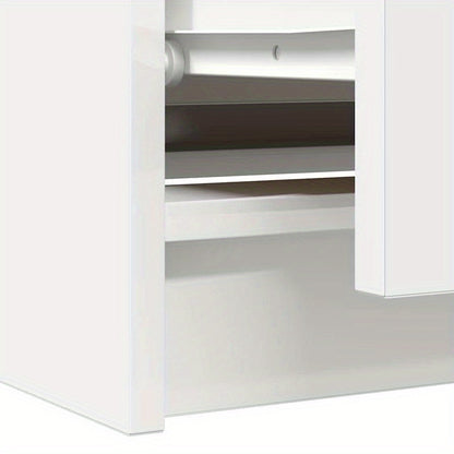 TV meubel – TV kast – Media meubel – Entertainment meubel – Wit tv meubel – Compact 100x35x54 cm – MDF en hardhout
