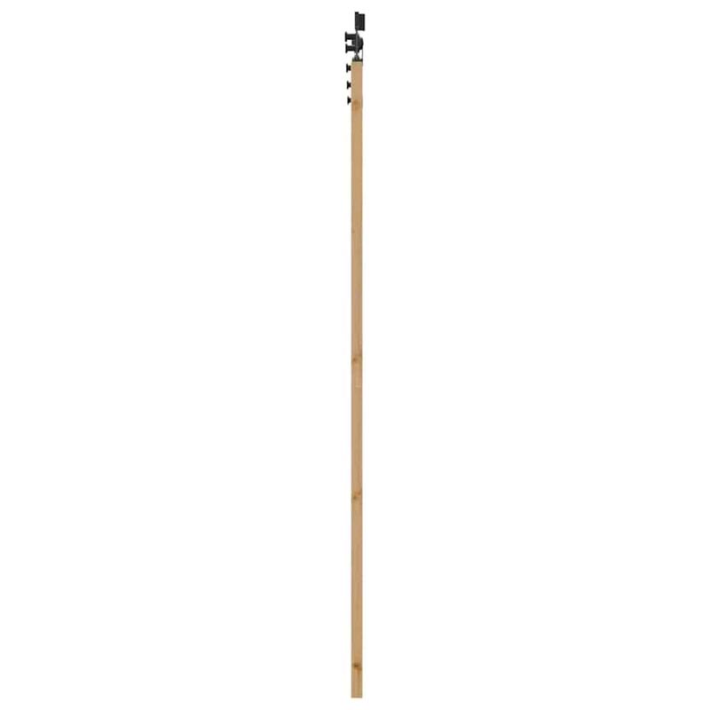 Schuifdeur – Schuifdeursysteem – Roomdivider – Binnendeur – Deurpaneel – Ruimtebesparend – Houtlook Bruin – Metaal Frame – 86x211 cm – Eenvoudige Montage