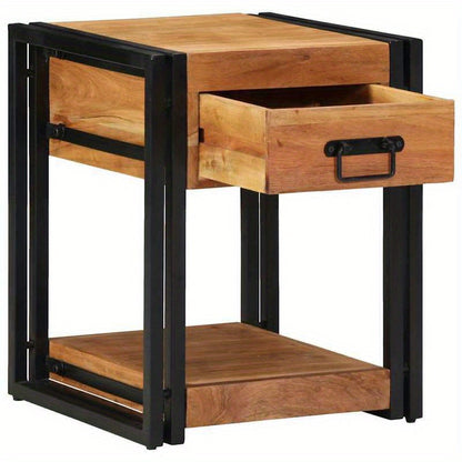 Bedside tables 2 pack 40x40x50cm Solid Acaciawood Removable, suitable for indoor use and suitable for all seasons, Home Organization, Nightstand Alternative, Modern Nightstand, Compact Furniture, Durable Hardwood, Sturdy Buil