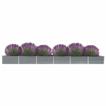 Bloemenrek – Plantenrek – Bloemenbak – Plantentafel – Plantenstandaard – Gegalvaniseerd Staal – 600x80x45 cm – Weerbestendig Grijs