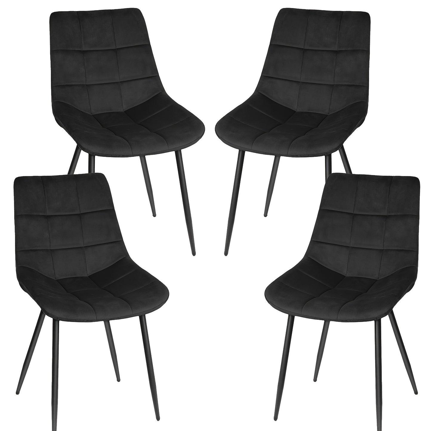 Eetkamerstoelen – Stoelen – Kuipstoelen – Keukenstoelen – Designstoelen – Fluwelen Bekleding – Ergonomische Zithoogte 50 cm