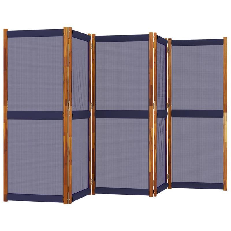 Kamerscherm – Ruimteverdeler – Privacy Scherm – Scheidingswand – Room Divider – Donkerblauw – Vrijstaand – 350x180 cm – Geen Stroom Nodig