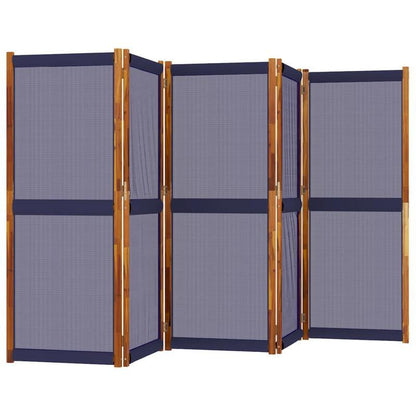 Kamerscherm – Ruimteverdeler – Privacy Scherm – Scheidingswand – Room Divider – Donkerblauw – Vrijstaand – 350x180 cm – Geen Stroom Nodig