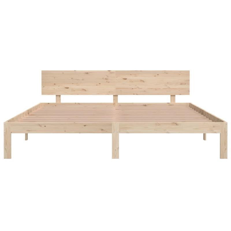 Super King Bed Frame in Wood Massello 180x200cm - Durable Removable Hardwood & Particle Board Frame, Contemporary Style with Space-Saving Design, Easy Assembly for King Size Beds, Bed Frame for Queen, Bedroom Furniture, Moder