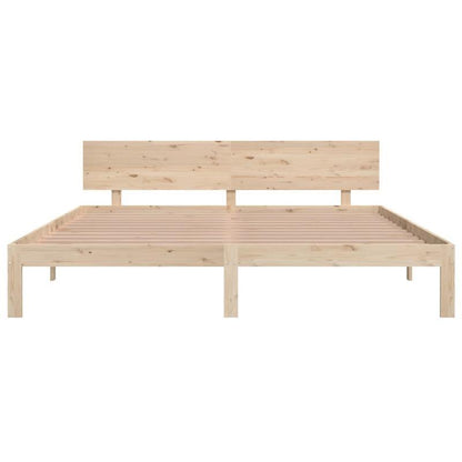 Super King Bed Frame in Wood Massello 180x200cm - Durable Removable Hardwood & Particle Board Frame, Contemporary Style with Space-Saving Design, Easy Assembly for King Size Beds, Bed Frame for Queen, Bedroom Furniture, Moder