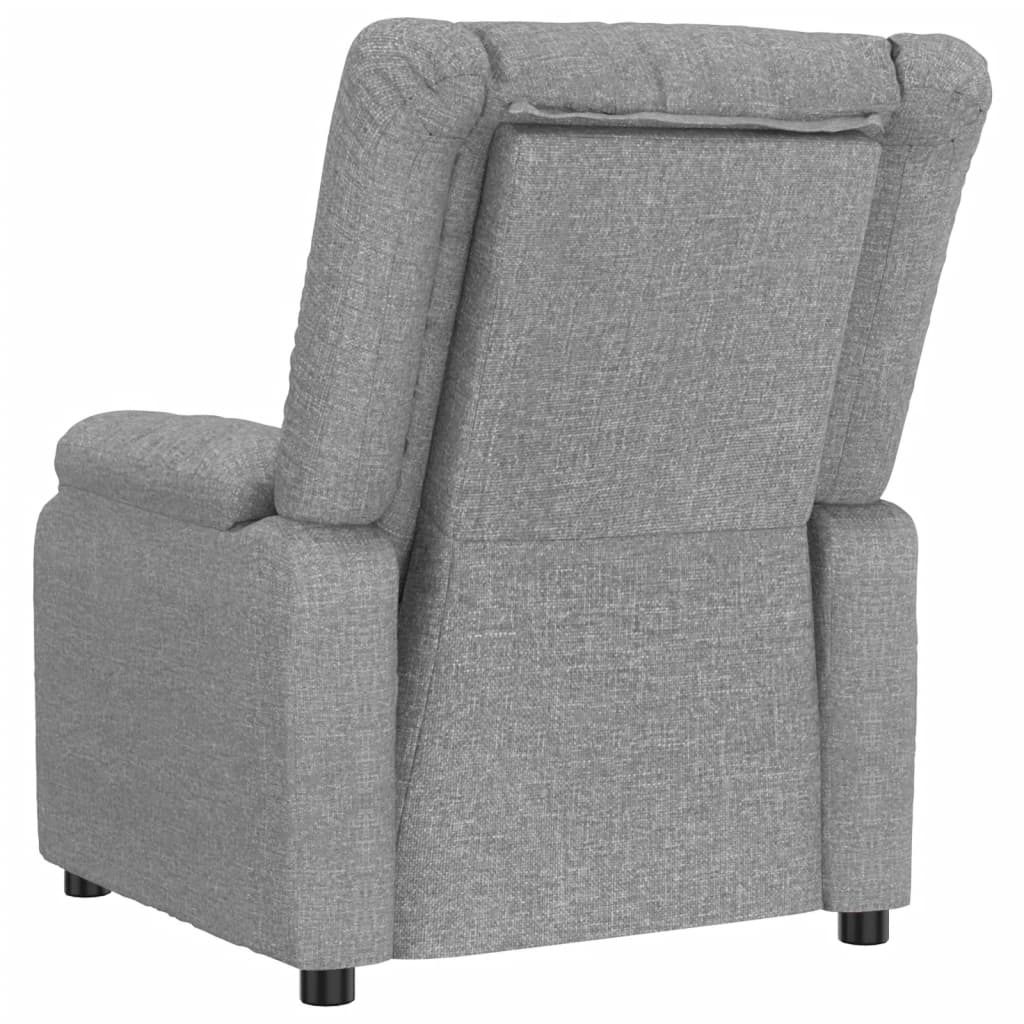 Relaxstoel – Fauteuil – Lounge Stoel – Verstelbare Stoel – Leunstoel – Lichtgrijs – 3 Verstelbare Standen – Stevig Hout-Metaal Frame