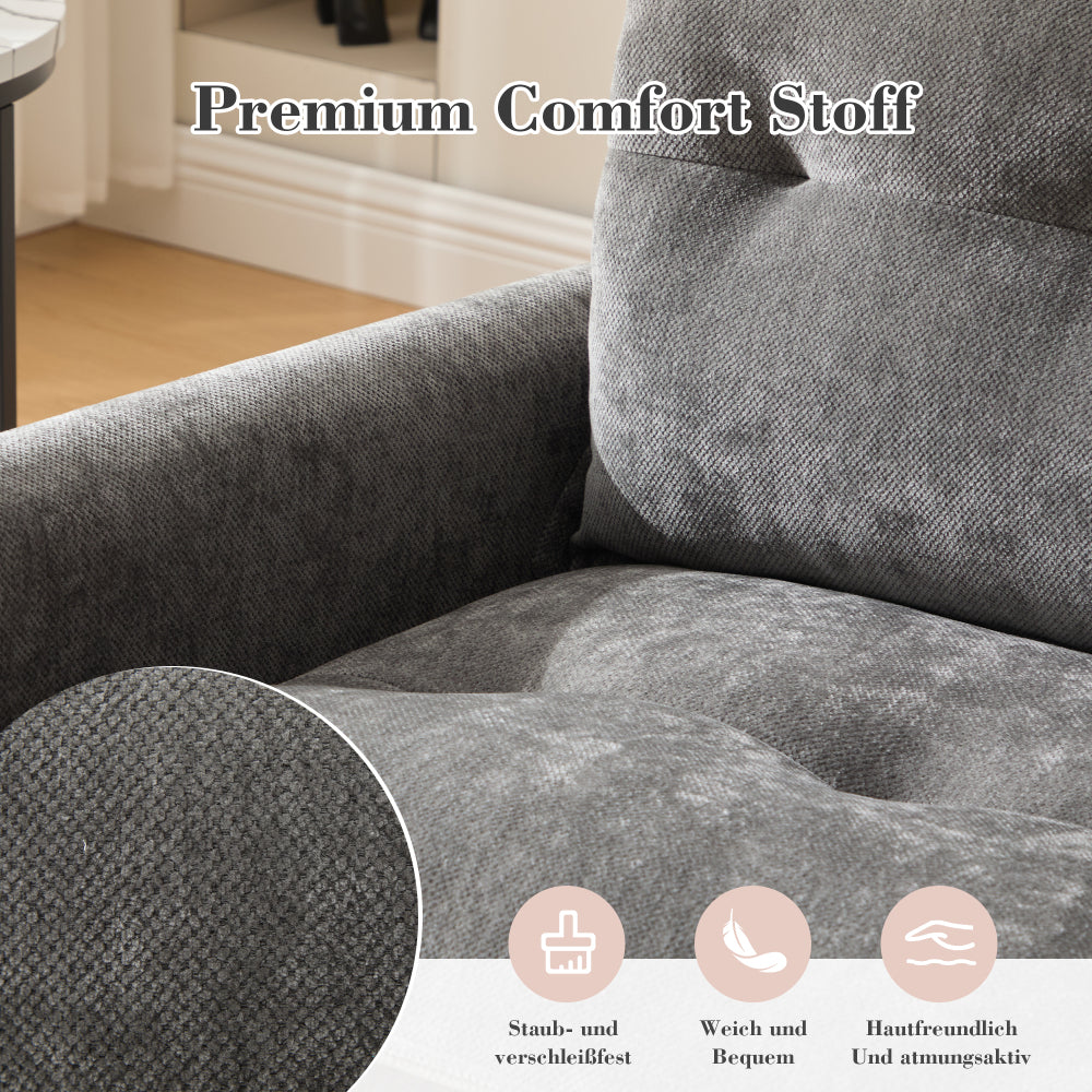 360° swivel lounge chair with armrests, large single sofa for living room, bedroom, study and office, modern style armchair with cushions, ideal for relaxation and entertainment, Office Armchair, Entertainment Seating, Conte