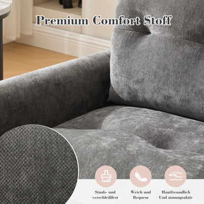 360° swivel lounge chair with armrests, large single sofa for living room, bedroom, study and office, modern style armchair with cushions, ideal for relaxation and entertainment, Office Armchair, Entertainment Seating, Conte