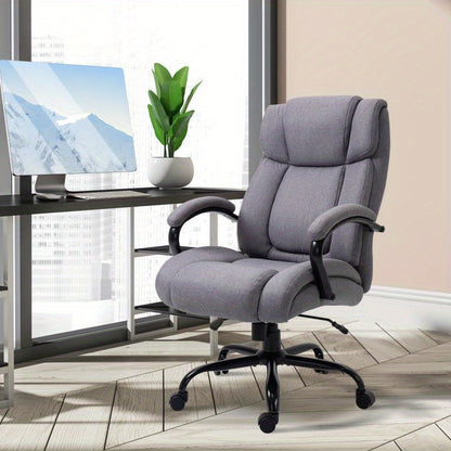 Ergonomische Bureaustoel – Comfortabele Kantoorstoel – Draaistoel – Bureaustoel Met Armleuningen – Zware Last Stoel – 220 kg Draagkracht – Aluminium Frame