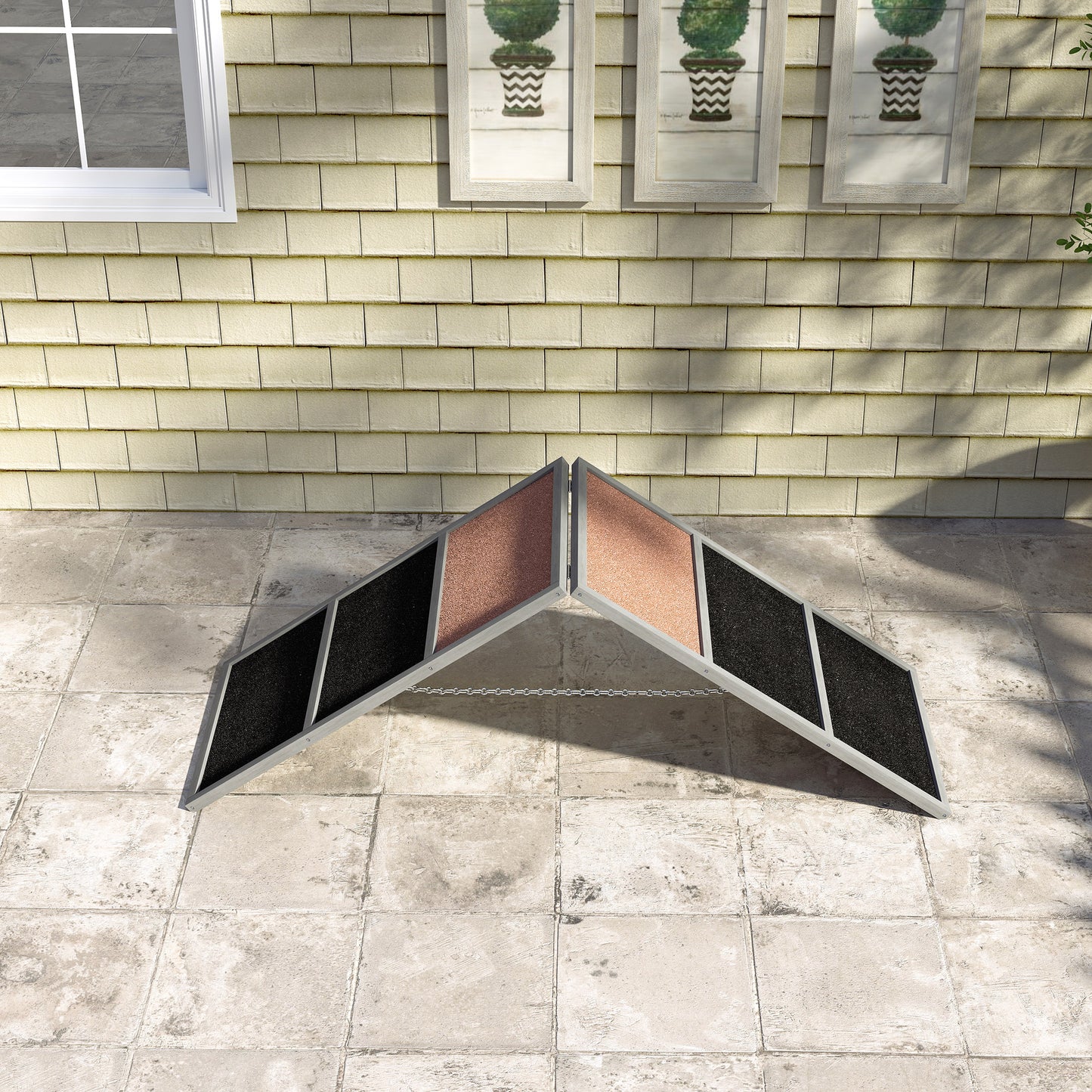 Hondenhindernis – Hondenagility – Behendigheidsparcours – Hondenparcours – Verstelbare Trainingsramp – A-Frame Ontwerp – Antislip Oppervlak – Geschikt Voor Alle Rassen – Grijs