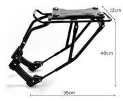 Fietsbagagedrager - Fietsmanddrager - Bagagedragerplaat - Bagagedrager - Bagagedragermontage - met Snelspanner - Geschikt voor de Meeste Fietsen - Verstelbaar - Snelle Montage - Gelegeerd Staal - 35 x 12 x 40 cm - Zwart