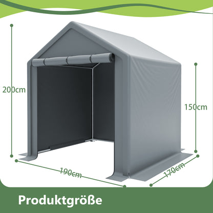 Fietsenberging – Fietsenstalling – Tuinberging – Bergtent – Fietsenopslag – 187x100x160 cm – Gegalvaniseerd Stalen Frame – Weerbestendige PE Hoezen