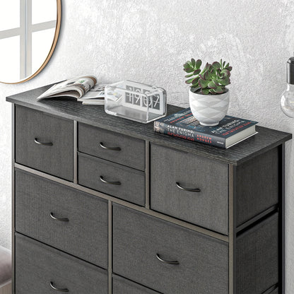 Ladeblok – Ladekast – Opbergkast – Rolcontainer – Archiefkast – Zwart Staal – 10 Lades – Compact & Gemakkelijk Te Monteren