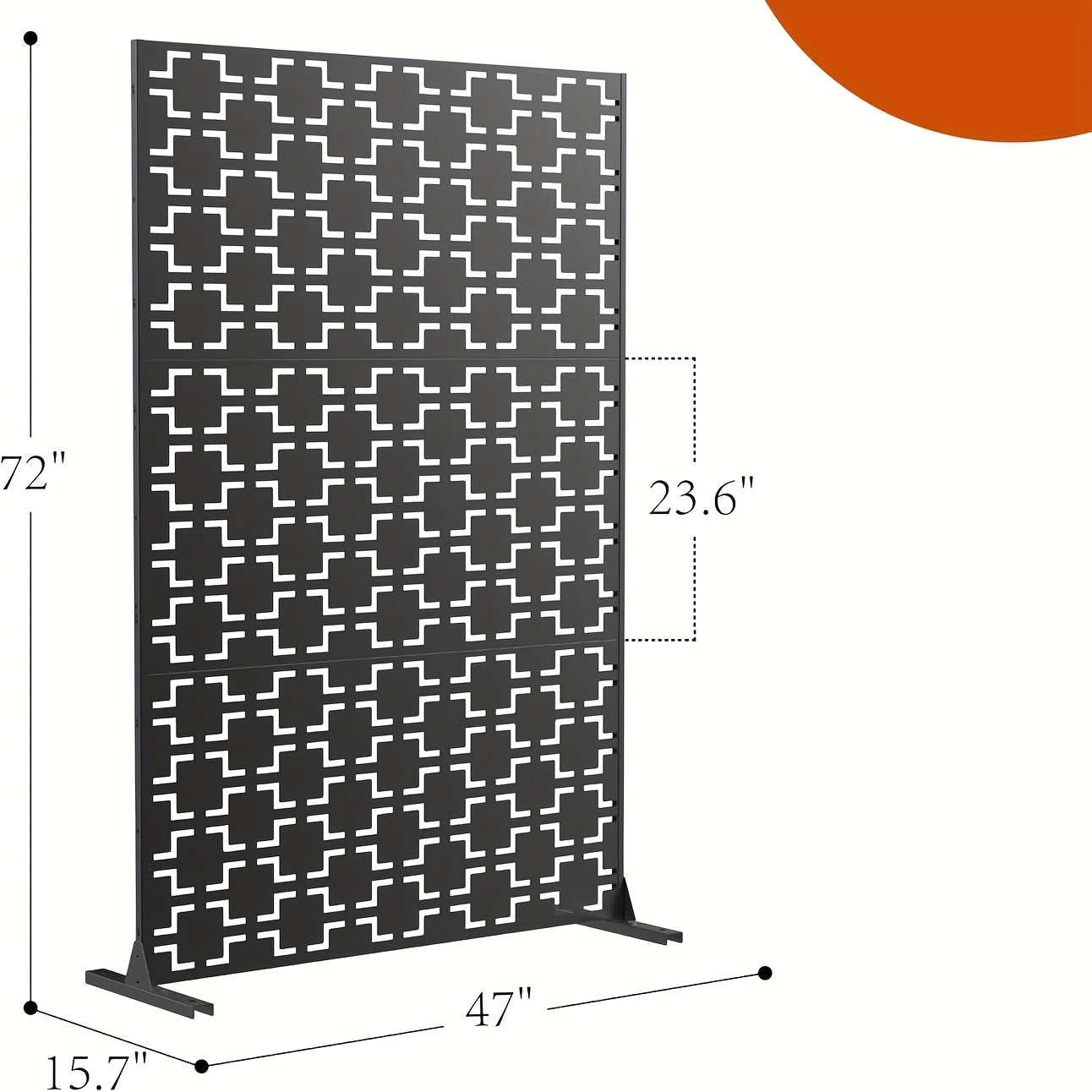 Privacy Scherm – Buitenafscheiding – Tuinscherm – Balkonwand – Wandpaneel – Zwart Vintage Patroon – Gegalvaniseerd Staal – 183x120 cm – Roestbestendig Poedercoating – Vrijstaand & Makkelijk Verplaatsbaar