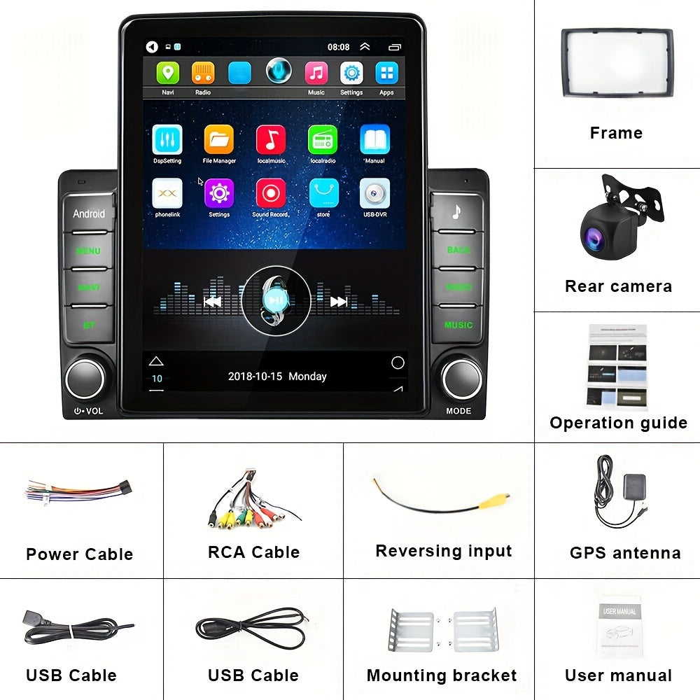 Autoradio – Car Stereo – Multimedia Speler – Auto Radio – 2DIN – 9,5 Inch HD Scherm – Android 10 – Achteruitrijcamera Ondersteuning