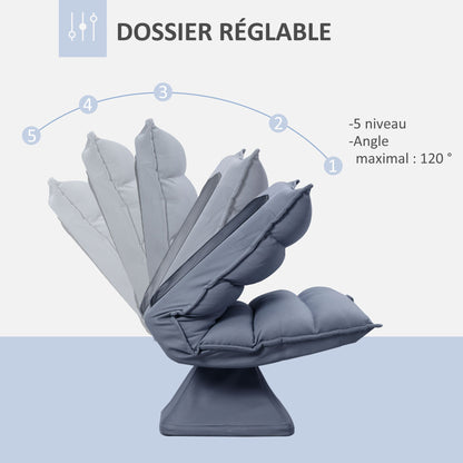 Vloerstol – Vloerstoel – Draaistoel – Gaming Stoel – Relaxfauteuil – 360° Draaibaar – Verstelbare Rugleuning