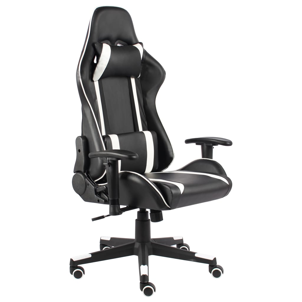 Gamingstoel – Gamestoel – Gaming Chair – Bureaustoel – Game Stoel – Hoge Rugleuning – Verstelbare Zithoogte – Wit Zonder Voetensteun