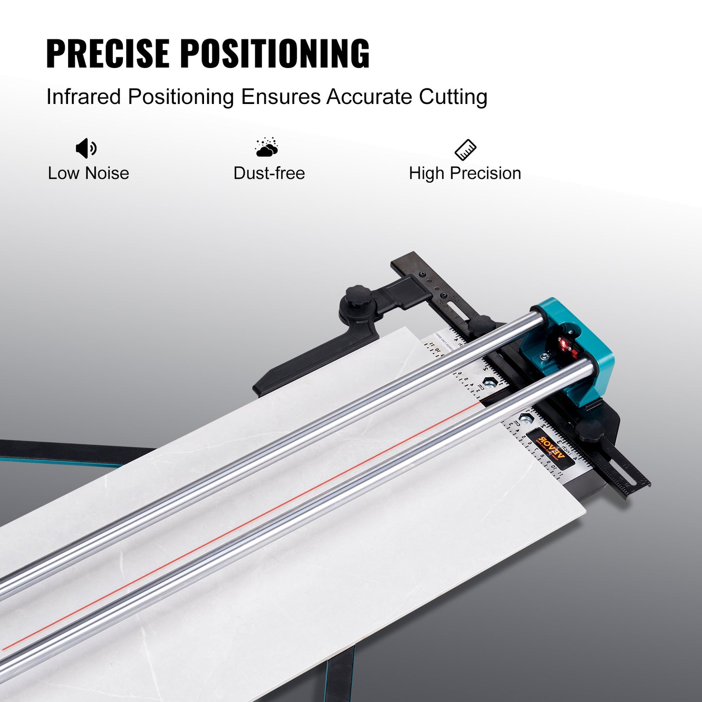 Tegelzaag – Tegelsnijder – Tegelsnijmachine – Tegelsnijder Handmatig – Tegelzaagmachine – 1200 mm Snijlengte – Wolfraamcarbide Snijwiel & Infrarood Positionering