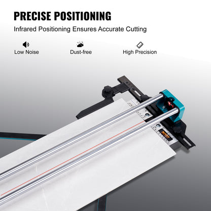 Tegelzaag – Tegelsnijder – Tegelsnijmachine – Tegelsnijder Handmatig – Tegelzaagmachine – 1200 mm Snijlengte – Wolfraamcarbide Snijwiel & Infrarood Positionering