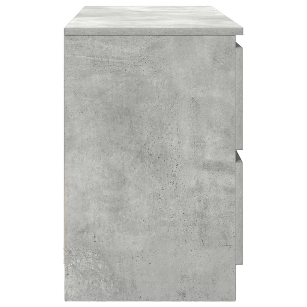 TV cabinet concrete grey 100x35x54 cm wood material TV Stand Entertainment Center with Storage, Media Television Table for Living Room Bedroom