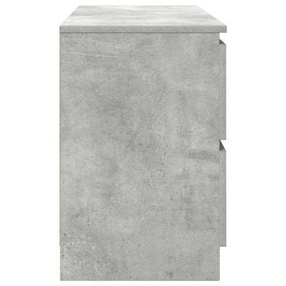 TV cabinet concrete grey 100x35x54 cm wood material TV Stand Entertainment Center with Storage, Media Television Table for Living Room Bedroom