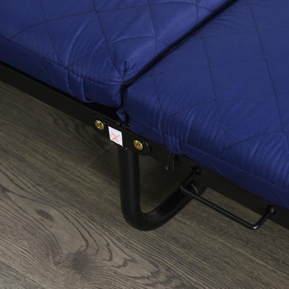 Opklapbed – Opvouwbaar Bed – Logeerbed – Relaxstoel – Slaapbed – Verstelbaar Stalen Frame – Comfortabele Foam Matras – 3-standen – Compact 184x65x26 cm