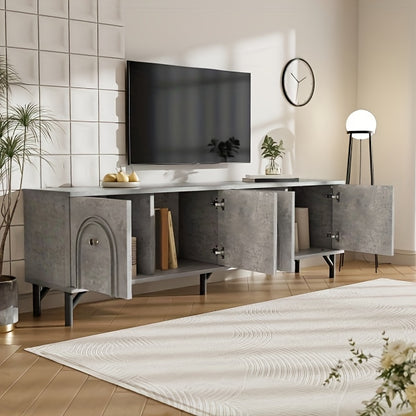 tv meubel – tv kast – tv dressoir – tv meubelen – tv meubel woonkamer – modern minimalistisch – 4 lades – stevig ontwerp – grijs
