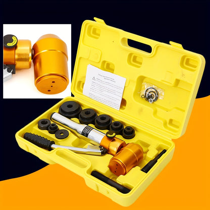 Hydraulische Plaatpons – Hydraulische Buispons – Metaalpons – Stansmachine – Plaatstansapparaat – 6 Ponsmaten – Maximaal 90KN Kracht – Lichtgewicht Metalen Constructie