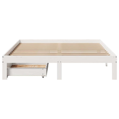 Bedframe – Bedbodem – Bedkast – Slaapbank – Massief Grenenhout – 120x190 cm – Stevig Met Opberglades – Eenvoudig Te Monteren