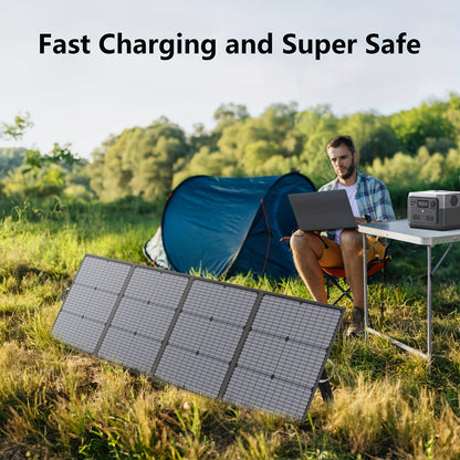 Zonnepaneel – Solar Panel – Zonnecellen – Zonne Charger – Zonne Energie – 220W Draagbaar – Opvouwbaar – Hoog Rendement 23,5% – Lichtgewicht & Compact