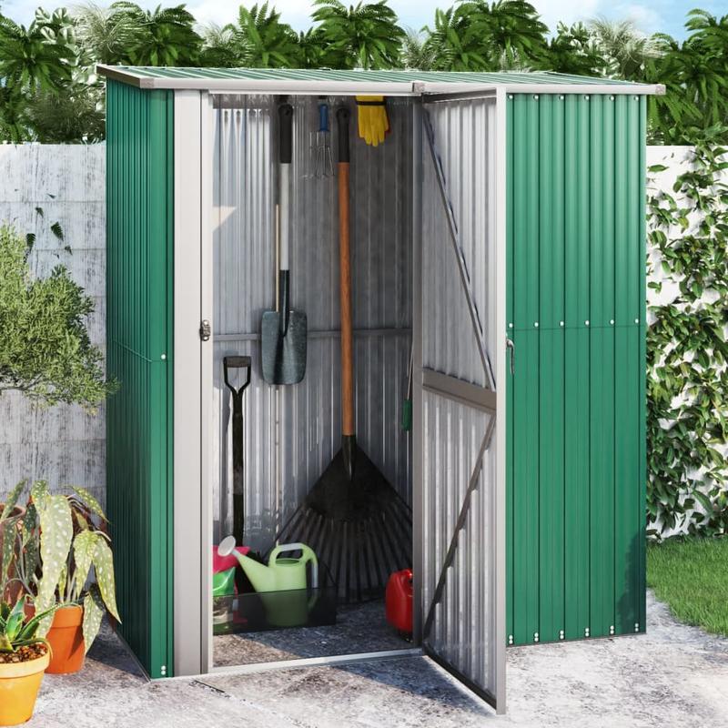 Tuinschuur – Buitenschuur – Opslagbox – Gereedschapsschuur – Buitenberging – Weerbestendig Gegalvaniseerd Staal – Ruim 180x97x210 cm – Mobiel Met Verwijderbare Panelen