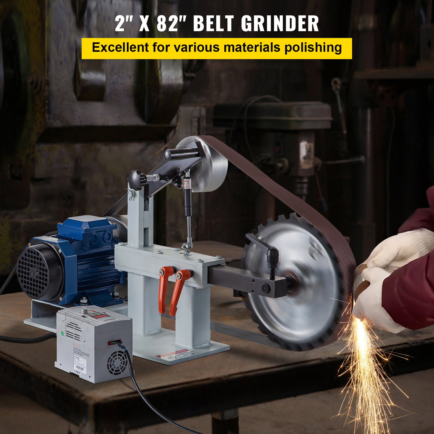 Bandschuurmachine – Bandschuurapparaat – Schuurmachine – Slijpmachine – Schuurbandmachine – 1500W Motor – Variabele Snelheid 0-2800 RPM