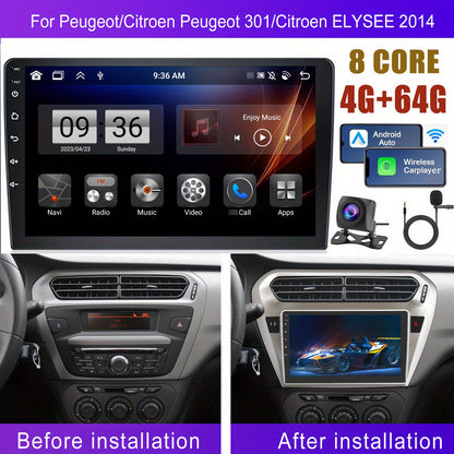 Autoradio – Auto Radio – 2 DIN Multimedia Speler – Car Audio – DAB+ Radio – 9 Inch Touchscreen – Draadloze CarPlay & Android Auto