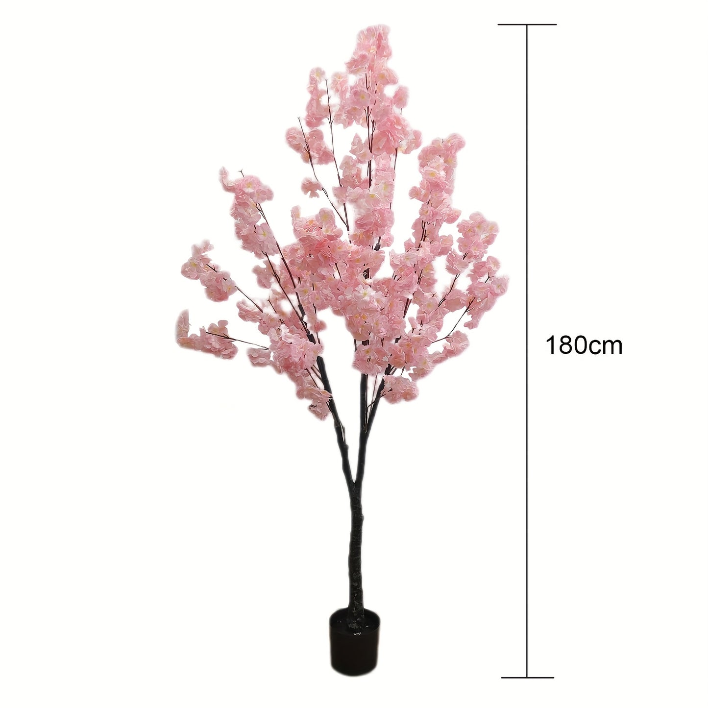 Kunstmatige Kersenbloesemboom – Kunstbloesem – Nepboom – Bloesemplant – Zijdeplant – 180 cm – Realistisch Polyester – Stevige Cementen Pot