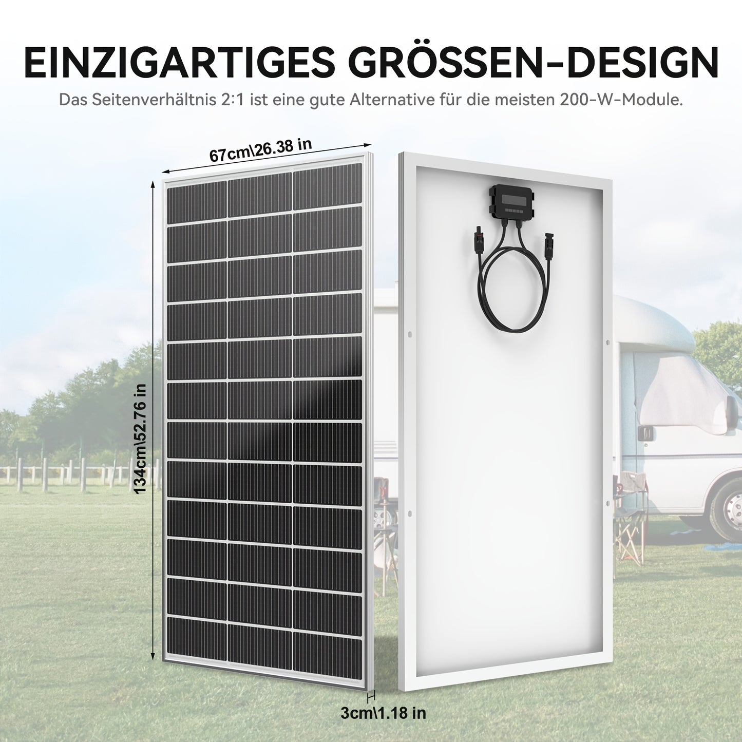 200W Zonnepaneel – Solar Paneel – Monokristallijn Paneel – Zonnecel – Caravan Zonnepaneel – Hoge Efficiëntie – Weerbestendig & Duurzaam