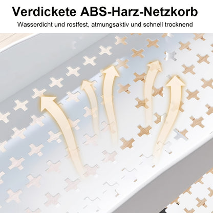Drielaags Rollende Plankenwagen – Wit – Brede Opbergwagen met 4 Zwenkwielen – Multi-Layer Organisatie, Afmetingen 62×40×20 cm