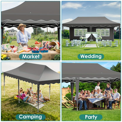 Inklapbare Partytent – Tuinpaviljoen – Evenemententent – Overkapping – Waterdicht Doek – UV-Bescherming – Verstelbare Hoogte