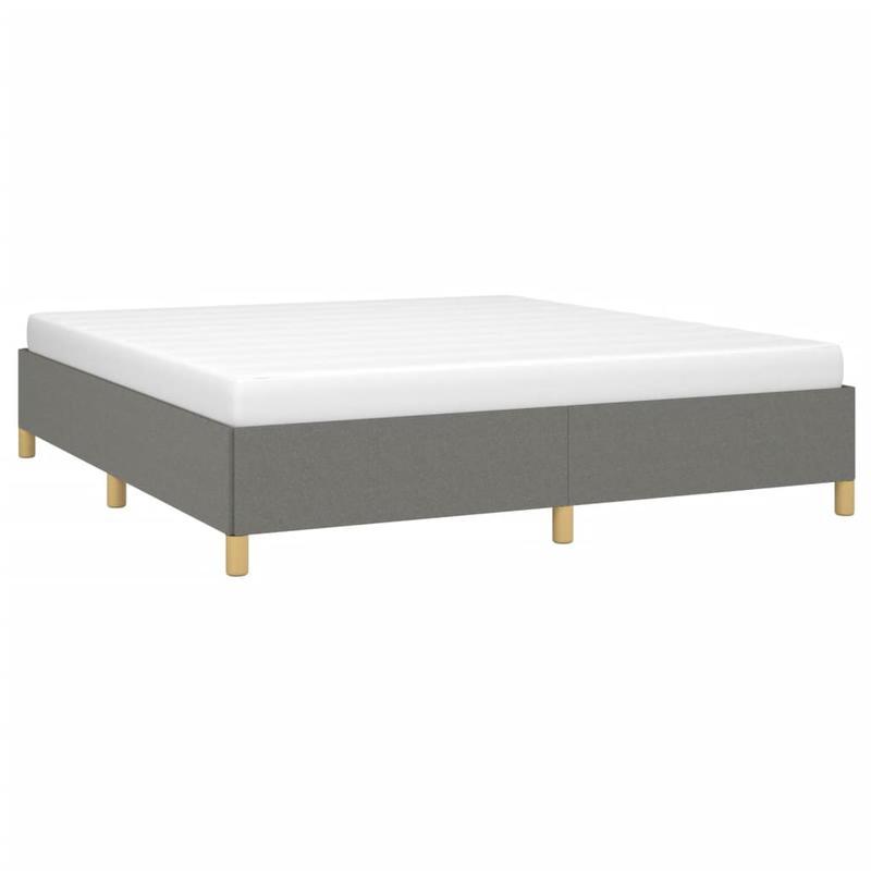 Dark Gray Spring Bed Frame 160x200cm in Fabric Practical, removable, suitable for all seasons