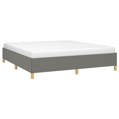 Dark Gray Spring Bed Frame 160x200cm in Fabric Practical, removable, suitable for all seasons