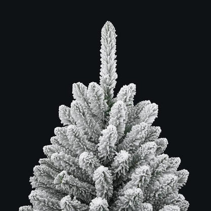 150cm (4.9ft) Foldable Artificial Christmas Tree with Snowy Branches - Full, Realistic Winter Wonderland Look, Easy Setup, Lightweight & Sturdy Floor Tree for Living Room, Apartment, Office - No Assembly Required, Hassle-Free