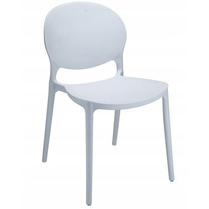 Stoel – Eetkamerstoel – Bureaustoel – Tuinstoel – Kunststof Stoel – Weerbestendig Polypropyleen – Set Van 4 – Max. 120 kg Draagvermogen