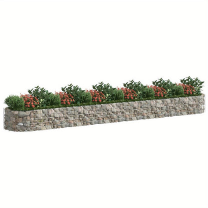 Bloembak – Plantenbak – Plantenbakken – Bloempot – Sierbak – Verhoogde Stenenkooi – Weerbestendig Gegalvaniseerd IJzer – Groot Formaat 600x100x50 cm