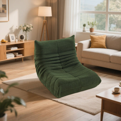 Relaxfauteuil – Lounge Fauteuil – Zitzakstoel – Lazy Chair – Armstoel – Verstelbaar – Afneembare Kussens – Extra Dikke Padding – Groen
