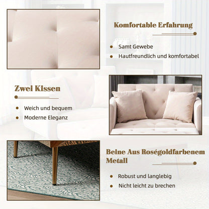 Relaxfauteuil – Verstelbare Fauteuil – Schommelstoel – Ligstoel – Fauteuil Beige – Velvet Bekleding – Draagkracht 220 kg – 3 Standen Rugleuning
