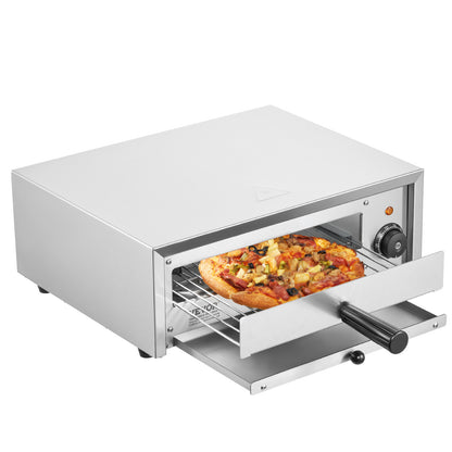 Elektrische Pizza Oven – Pizza Oven – Pizza Maker – Pizza Oven Countertop – Compact Pizza Oven – 1500W Vermogen – Roestvrij Staal & Uitneembaar Kruimelrooster